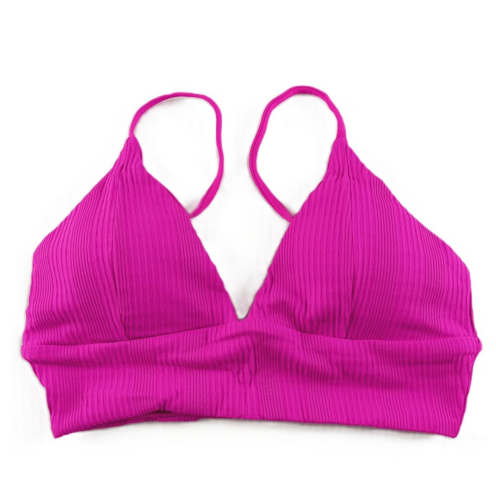 L*Space Winnie Bralette Bikini Top Women's Size Medium Bright Fuchsia Swim